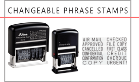Changeable phrase stamps